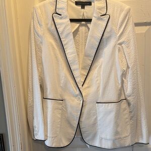 Tommy Hilfiger White Blazer with Black Trim